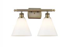 Innovations Lighting 516-2W-AB-GBC-81-LED - Berkshire - 2 Light - 18 inch - Antique Brass - Bath Vanity Light