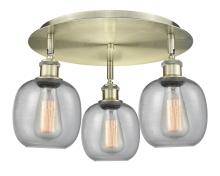 Innovations Lighting 516-3C-AB-G104 - Belfast - 3 Light - 18 inch - Antique Brass - Semi-Flush Mount