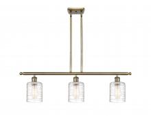 Innovations Lighting 516-3I-AB-G1113-LED - Cobbleskill - 3 Light - 36 inch - Antique Brass - Stem hung - Island Light