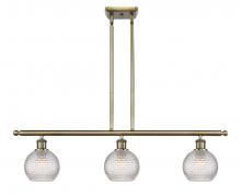 Innovations Lighting 516-3I-AB-G122C-6CL - Athens - 3 Light - 36 inch - Antique Brass - Stem hung - Island Light