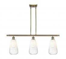 Innovations Lighting 516-3I-AB-G480-6OP - Brookhaven Almond - 3 Light - 36 inch - Antique Brass - Stem Hung - Island Light