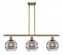Innovations Lighting 516-3I-AB-G556-8SM - Rochester - 3 Light - 36 inch - Antique Brass - Stem hung - Island Light