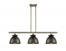 Innovations Lighting 516-3I-AB-M14-BK-LED - Adirondack - 3 Light - 36 inch - Antique Brass - Stem hung - Island Light