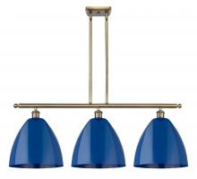 Innovations Lighting 516-3I-AB-MBD-12-BL-LED - Plymouth - 3 Light - 39 inch - Antique Brass - Stem hung - Island Light