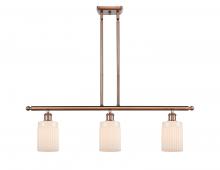 Innovations Lighting 516-3I-AC-G341-LED - Hadley - 3 Light - 36 inch - Antique Copper - Stem hung - Island Light