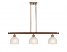 Innovations Lighting 516-3I-AC-G411-LED - Dayton - 3 Light - 36 inch - Antique Copper - Stem hung - Island Light