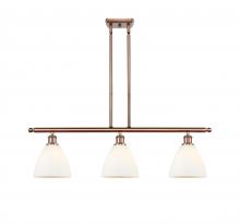 Innovations Lighting 516-3I-AC-GBD-751-LED - Bristol - 3 Light - 36 inch - Antique Copper - Stem hung - Island Light