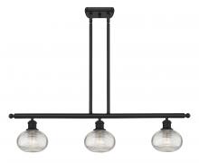 Innovations Lighting 516-3I-BK-G555-6CL - Ithaca - 3 Light - 36 inch - Matte Black - Stem hung - Island Light