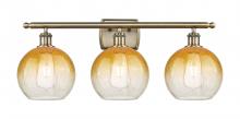 Innovations Lighting 516-3W-AB-G483-8AM - Brookhaven Globe - 3 Light - 28 inch - Antique Brass - Bath Vanity Light