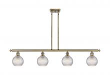 Innovations Lighting 516-4I-AB-G122C-6CL - Athens - 4 Light - 48 inch - Antique Brass - Stem hung - Island Light