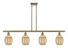 Innovations Lighting 516-4I-AB-G459-6ME - Preston Bulb - 4 Light - 48 inch - Antique Brass - Stem Hung - Island Light