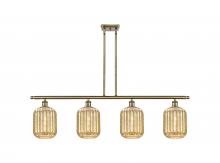 Innovations Lighting 516-4I-AB-G460-7ME - Preston Cylinder - 4 Light - 48 inch - Antique Brass - Stem Hung - Island Light