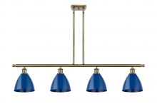 Innovations Lighting 516-4I-AB-MBD-75-BL-LED - Plymouth - 4 Light - 48 inch - Antique Brass - Stem hung - Island Light