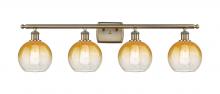Innovations Lighting 516-4W-AB-G483-8AM - Brookhaven Globe - 4 Light - 38 inch - Antique Brass - Bath Vanity Light