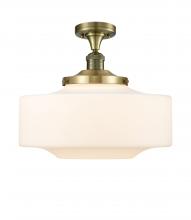 Innovations Lighting 517-1CH-AB-G691-16-LED - Bridgeton - 1 Light - 16 inch - Antique Brass - Semi-Flush Mount