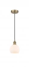 Innovations Lighting 616-1P-AB-G121-6-LED - Athens - 1 Light - 6 inch - Antique Brass - Cord hung - Mini Pendant