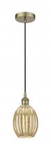Innovations Lighting 616-1P-AB-G459-6ME - Preston Bulb - 1 Light - 6 inch - Antique Brass - Cord hung - Mini Pendant