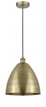 Innovations Lighting 616-1P-AB-MBD-12-AB-LED - Bristol - 1 Light - 12 inch - Antique Brass - Cord hung - Mini Pendant