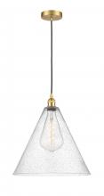 Innovations Lighting 616-1P-SG-GBC-164 - Berkshire - 1 Light - 16 inch - Satin Gold - Mini Pendant