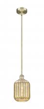 Innovations Lighting 616-1S-AB-G460-7ME - Preston Cylinder - 1 Light - 7 inch - Antique Brass - Stem hung - Mini Pendant