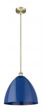 Innovations Lighting 616-1S-AB-MBD-16-BL - Plymouth - 1 Light - 16 inch - Antique Brass - Stem hung - Mini Pendant