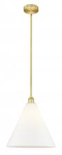 Innovations Lighting 616-1S-SG-GBC-161 - Berkshire - 1 Light - 16 inch - Satin Gold - Stem hung - Pendant