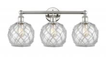 Innovations Lighting 616-3W-PN-G122-8RW - Farmhouse Rope - 3 Light - 26 inch - Polished Nickel - Bath Vanity Light