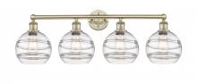 Innovations Lighting 616-4W-AB-G556-8CL - Rochester - 4 Light - 35 inch - Antique Brass - Bath Vanity Light