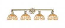 Innovations Lighting 616-4W-AB-NBD2-75-NAT - Bristol Natural II - 4 Light - 35 inch - Antique Brass - Bath Vanity Light