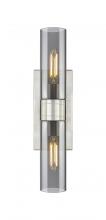 Innovations Lighting 617-2W-SN-G617-8SM - Boreas - 2 Light - 18 inch - Satin Nickel - Bath Vanity Light