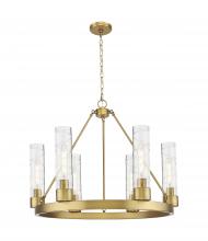 Innovations Lighting 617-6CR-BB-G617-11DE - Boreas - 6 Light - 29 inch - Brushed Brass - Chandelier