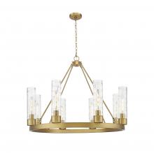 Innovations Lighting 617-8CR-BB-G617-11DE - Boreas - 8 Light - 36 inch - Brushed Brass - Chandelier