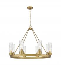 Innovations Lighting 617-8CR-BB-G617-8DE - Boreas - 8 Light - 36 inch - Brushed Brass - Chandelier