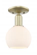 Innovations Lighting 716-1C-AB-G121-6 - Athens - 1 Light - 6 inch - Antique Brass - Semi-Flush Mount