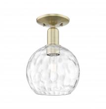 Innovations Lighting 716-1C-AB-G1215-8 - Athens Water Glass - 1 Light - 8 inch - Antique Brass - Semi-Flush Mount