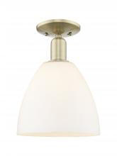 Innovations Lighting 716-1C-AB-GBD-91 - Bristol - 1 Light - 9 inch - Antique Brass - Semi-Flush Mount