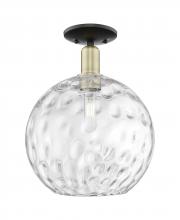 Innovations Lighting 716-1C-BAB-G1215-12 - Athens Water Glass - 1 Light - 12 inch - Black Antique Brass - Semi-Flush Mount