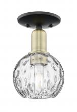 Innovations Lighting 716-1C-BAB-G1215-6 - Athens Water Glass - 1 Light - 6 inch - Black Antique Brass - Semi-Flush Mount