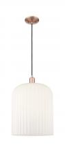 Innovations Lighting 716-1P-AC-G559-12GWH - Bridal Veil - 1 Light - 12 inch - Antique Copper - Cord hung - Mini Pendant