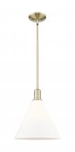 Innovations Lighting 716-1S-AB-GBC-121 - Berkshire Glass - 1 Light - 12 inch - Antique Brass - Stem hung - Mini Pendant