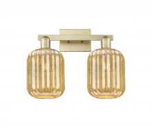 Innovations Lighting 716-2W-AB-G460-7ME - Preston Cylinder - 2 Light - 16 inch - Antique Brass - Bath Vanity Light