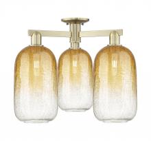 Innovations Lighting 716-3F-AB-G482-7AM - Brookhaven Cloche - 3 Light - 6 inch - Antique Brass - Semi-Flush Mount