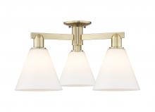 Innovations Lighting 716-3F-AB-GBC-81 - Berkshire Glass - 3 Light - 26 inch - Antique Brass - Semi-Flush Mount