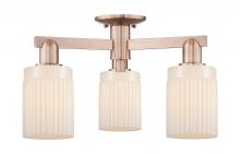 Innovations Lighting 716-3F-AC-G341 - Hadley - 3 Light - 22 inch - Antique Copper - Semi-Flush Mount