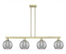 Innovations Lighting 716-4I-AB-G1213-8SM - Athens Deco Swirl - 4 Light - 51 inch - Antique Brass - Stem hung - Island Light