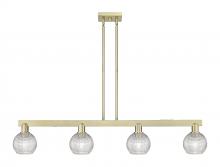 Innovations Lighting 716-4I-AB-G122C-6CL - Athens - 4 Light - 49 inch - Antique Brass - Stem hung - Island Light
