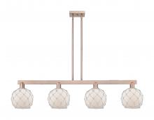 Innovations Lighting 716-4I-AC-G121-8RW - Farmhouse Rope - 4 Light - 51 inch - Antique Copper - Stem hung - Island Light