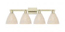 Innovations Lighting 716-4W-AB-NBD-75-NAT - Bristol Natural - 4 Light - 36 inch - Antique Brass - Bath Vanity Light