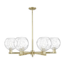 Innovations Lighting 716-6CR-AB-G1215-8 - Athens Water Glass - 6 Light - 38 inch - Antique Brass - Stem hung - Chandelier