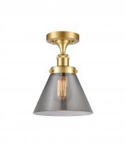 Innovations Lighting 916-1C-SG-G43 - Cone - 1 Light - 8 inch - Satin Gold - Semi-Flush Mount